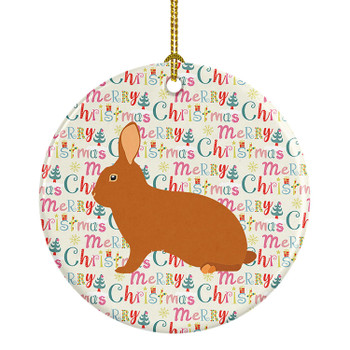 Rex Rabbit Christmas Ceramic Ornament product image at NuMercy