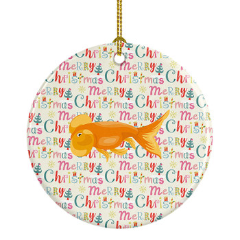 Bubble Eyed Goldfish Christmas Ceramic Ornament product image at NuMercy