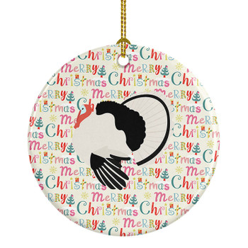 Royal Palm Turkey Christmas Ceramic Ornament product image at NuMercy