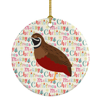 Chinese Painted or King Quail Christmas Ceramic Ornament product image at NuMercy