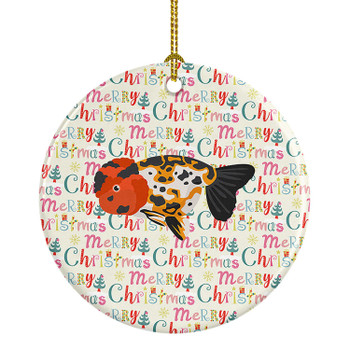 Ranchu Goldfish Christmas Ceramic Ornament product image at NuMercy
