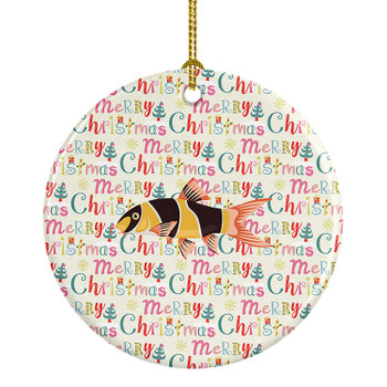 Clown Loach Fish Christmas Ceramic Ornament product image at NuMercy
