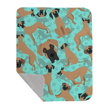 Fawn Great Dane Artwork Pattern Quilted Throw Blanket 50" x 60" product image at NuMercy