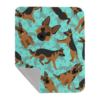 German Shepherd Artwork Pattern Quilted Throw Blanket 50" x 60" product image at NuMercy