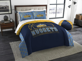 Denver Nuggets NBA Bedding Full/Queen Comforter and 2 Sham Set
