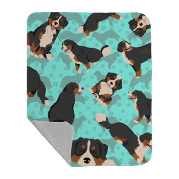 Bernese Mountain Dog Artwork Pattern Quilted Throw Blanket 50" x 60" product image at NuMercy