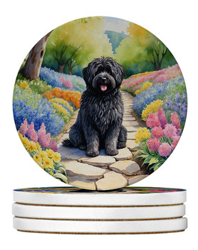 Puli Spring Path Large Sandstone Absorbent Round Coasters Pack of 4 product image at NuMercy
