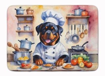 Rottweiler The Chef Memory Foam Bath/Kitchen Mat product image at NuMercy