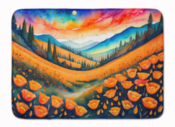 California Poppies in Color Memory Foam Bath/Kitchen Mat product image at NuMercy