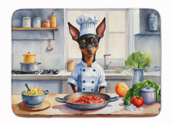 Miniature Pinscher The Chef Memory Foam Bath/Kitchen Mat product image at NuMercy