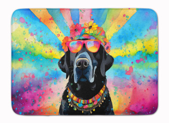Black Labrador Hippie Dawg Memory Foam Bath/Kitchen Mat DAC2521 product image at NuMercy