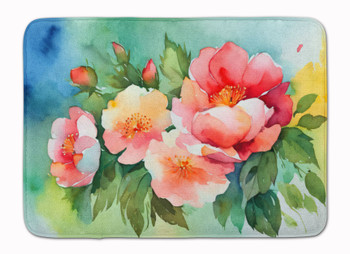 Georgia Cherokee Rose in Watercolor Memory Foam Bath/Kitchen Mat DAC1639 product image at NuMercy