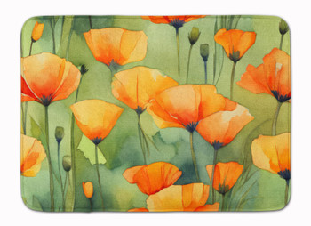 California California Poppies in Watercolor Memory Foam Bath/Kitchen Mat DAC1630 product image at NuMercy