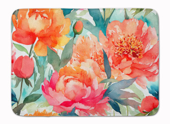 Peonies in Watercolor Memory Foam Bath/Kitchen Mat DAC1596 product image at NuMercy
