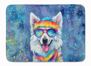 American Eskimo Hippie Dawg Memory Foam Bath/Kitchen Mat product image at NuMercy
