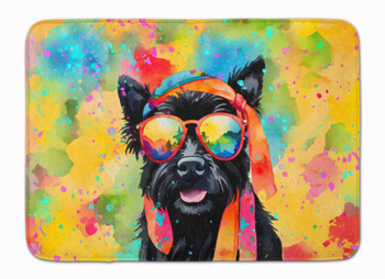 Scottish Terrier Hippie Dawg Memory Foam Bath/Kitchen Mat DAC2558 product image at NuMercy