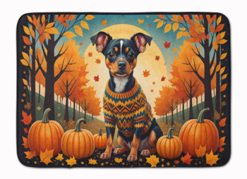 Miniature Pinscher Fall Memory Foam Bath/Kitchen Mat product image at NuMercy