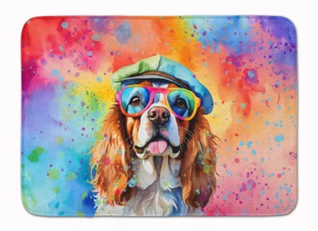 Cavalier Spaniel Hippie Dawg Memory Foam Bath/Kitchen Mat DAC2485 product image at NuMercy