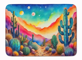 Cactus in Color Memory Foam Bath/Kitchen Mat DAC1417 product image at NuMercy