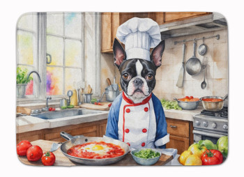 Boston Terrier The Chef Memory Foam Bath/Kitchen Mat DAC6216 product image at NuMercy