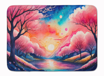 Cherry Blossom in Color Memory Foam Bath/Kitchen Mat product image at NuMercy