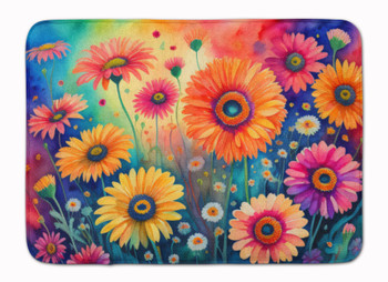 Gerbera Daisies in Color Memory Foam Bath/Kitchen Mat product image at NuMercy