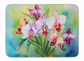 Orchids in Watercolor Memory Foam Bath/Kitchen Mat DAC1563 product image at NuMercy