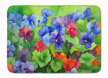 Illinois Violet in Watercolor Memory Foam Bath/Kitchen Mat DAC1648 product image at NuMercy