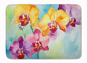 Orchids in Watercolor Memory Foam Bath/Kitchen Mat DAC1599 product image at NuMercy