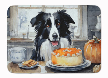Border Collie Fall Kitchen Pumpkins Memory Foam Bath/Kitchen Mat product image at NuMercy
