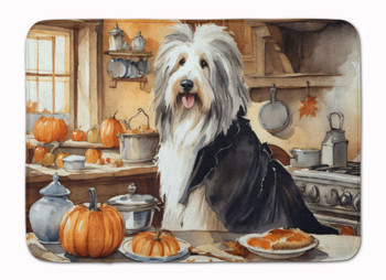 Bearded Collie Fall Kitchen Pumpkins Memory Foam Bath/Kitchen Mat DAC1734 product image at NuMercy