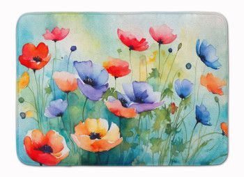 Anemones in Watercolor Memory Foam Bath/Kitchen Mat DAC1546 product image at NuMercy