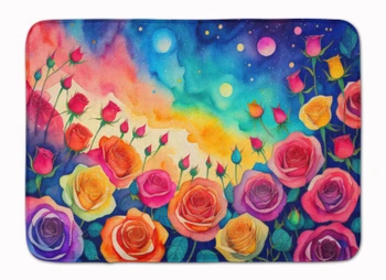 Roses in Color Memory Foam Bath/Kitchen Mat product image at NuMercy