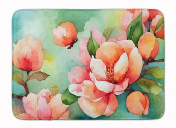Delaware Peach Blossom in Watercolor Memory Foam Bath/Kitchen Mat DAC1636 product image at NuMercy