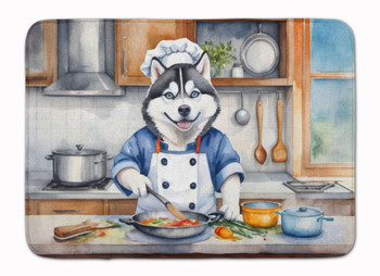 Siberian Husky The Chef Memory Foam Bath/Kitchen Mat product image at NuMercy