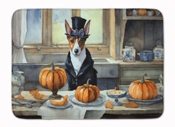 Basenji Fall Kitchen Pumpkins Memory Foam Bath/Kitchen Mat product image at NuMercy