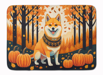 Shiba Inu Fall Memory Foam Bath/Kitchen Mat product image at NuMercy