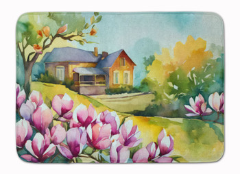 Louisiana Magnolias in Watercolor Memory Foam Bath/Kitchen Mat DAC1661 product image at NuMercy