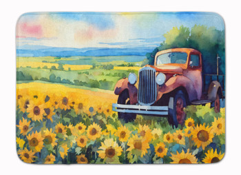 Kansas Sunflowers in Watercolor Memory Foam Bath/Kitchen Mat DAC1654 product image at NuMercy