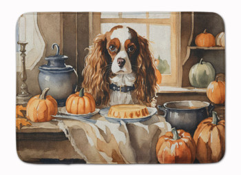 Cavalier Spaniel Fall Kitchen Pumpkins Memory Foam Bath/Kitchen Mat DAC1760 product image at NuMercy