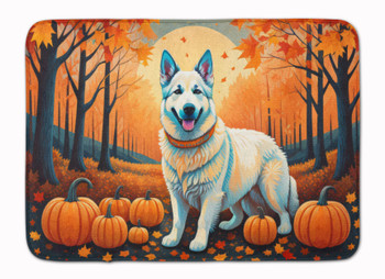 White German Shepherd Fall Memory Foam Bath/Kitchen Mat product image at NuMercy