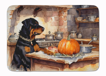 Rottweiler Fall Kitchen Pumpkins Memory Foam Bath/Kitchen Mat DAC1805 product image at NuMercy