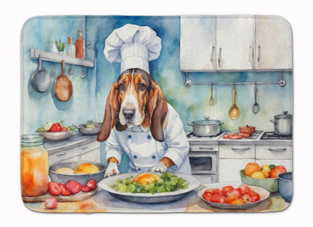 Basset Hound The Chef Memory Foam Bath/Kitchen Mat product image at NuMercy
