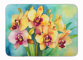 Orchids in Watercolor Memory Foam Bath/Kitchen Mat DAC1558 product image at NuMercy
