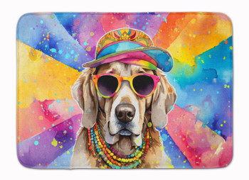 Weimaraner Hippie Dawg Memory Foam Bath/Kitchen Mat DAC2568 product image at NuMercy