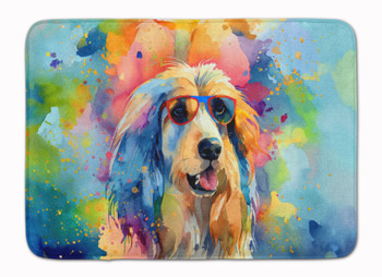 Afghan Hound Hippie Dawg Memory Foam Bath/Kitchen Mat product image at NuMercy