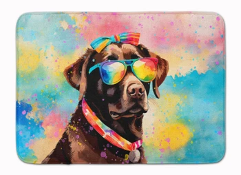 Chocolate Labrador Hippie Dawg Memory Foam Bath/Kitchen Mat DAC2524 product image at NuMercy