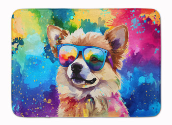Pomeranian Hippie Dawg Memory Foam Bath/Kitchen Mat DAC2537 product image at NuMercy