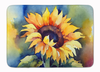 Sunflowers in Watercolor Memory Foam Bath/Kitchen Mat DAC1615 product image at NuMercy