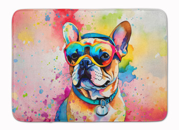 French Bulldog Hippie Dawg Memory Foam Bath/Kitchen Mat DAC2506 product image at NuMercy